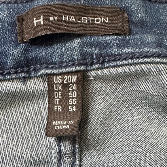 H by Halston premier designer jeans size 20W straight crop back seam‎ and pleat - Picture 7 of 10